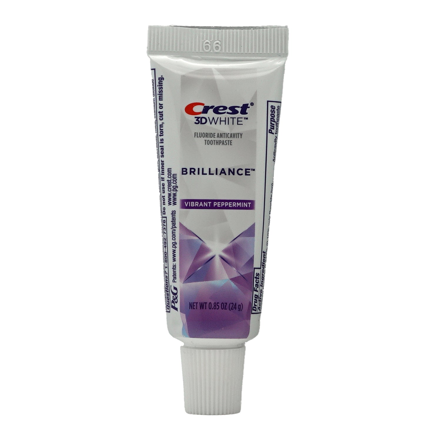 Crest 3D White Toothpaste Tube .85oz Travel Size