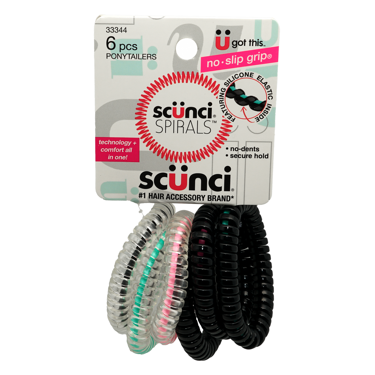 Scunci Spiral Elastics With Evo Core