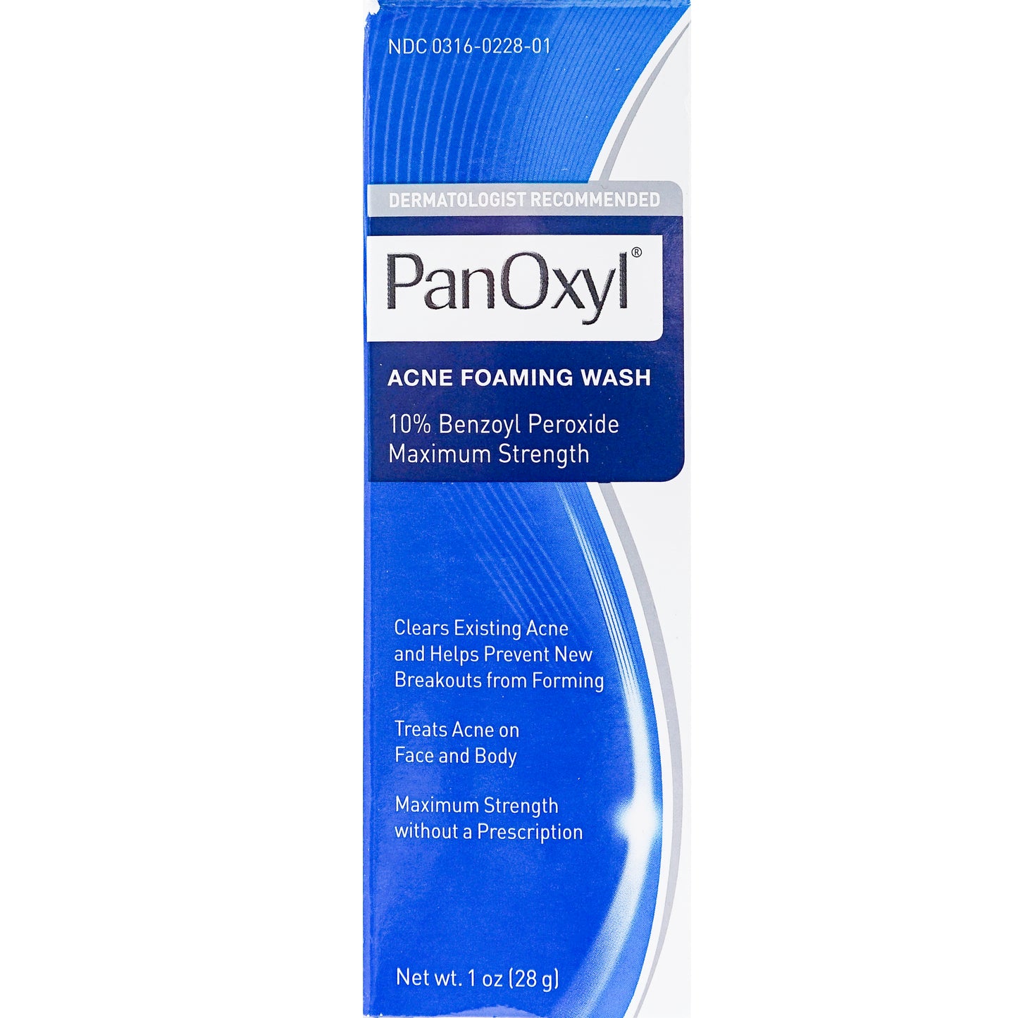 PanOxyl 10% Benzoyl Peroxide Acne Foaming Wash 1oz Travel Size