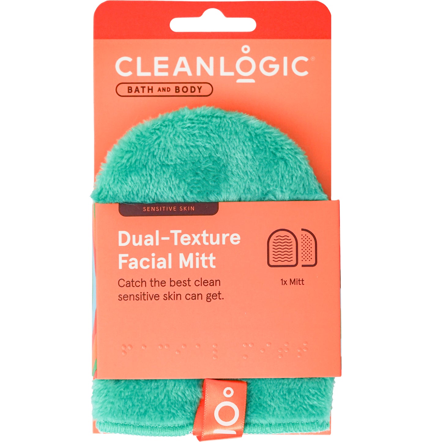 Cleanlogic Bath & Body Dual Texture Facial Mitt