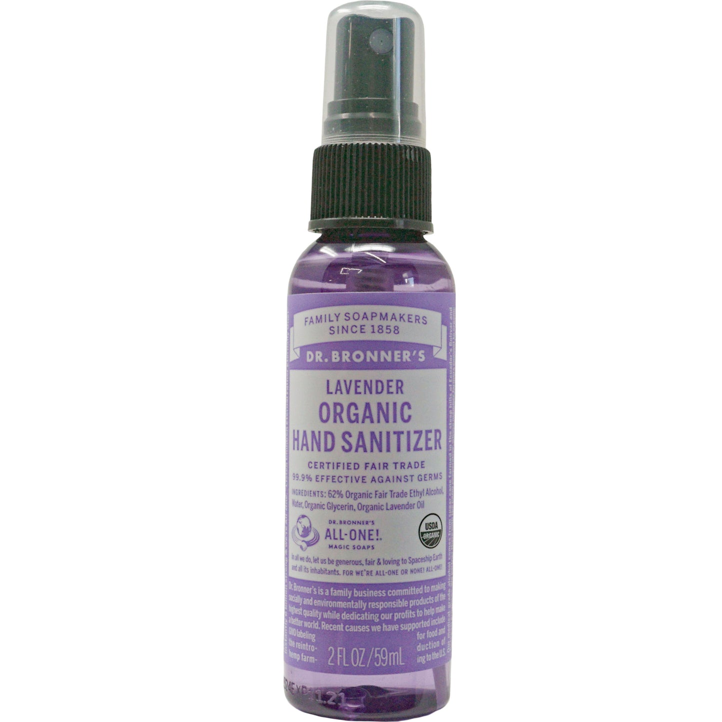 Dr. Bronner's Hand Sanitizer 2oz Travel Size