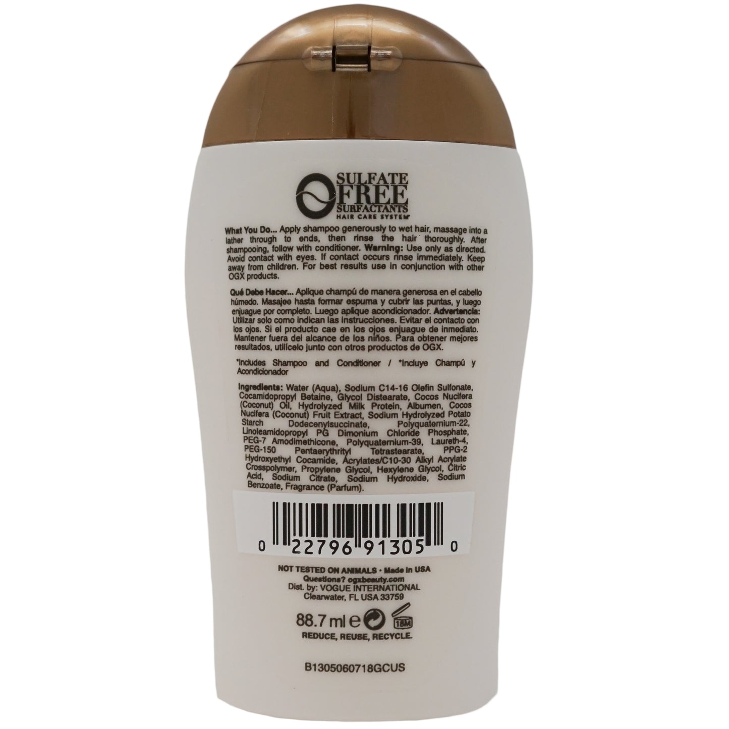OGX Nourishing Coconut Milk Shampoo 3oz