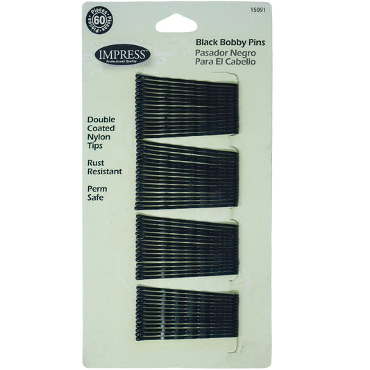 Impress Black Bobby Pins 60 Piece Pack