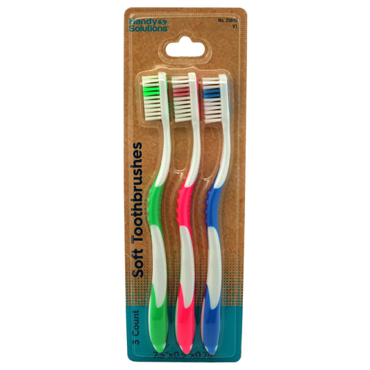 Handy Solutions 3 Pack of Toothbrushes 3 pc