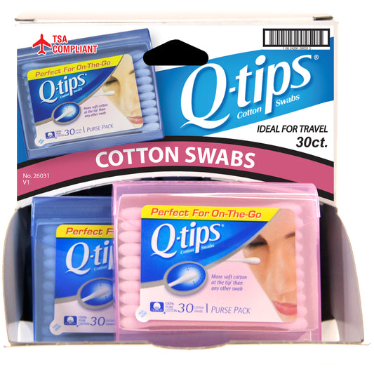 Q-Tips Purse Pack 30 Count Pack