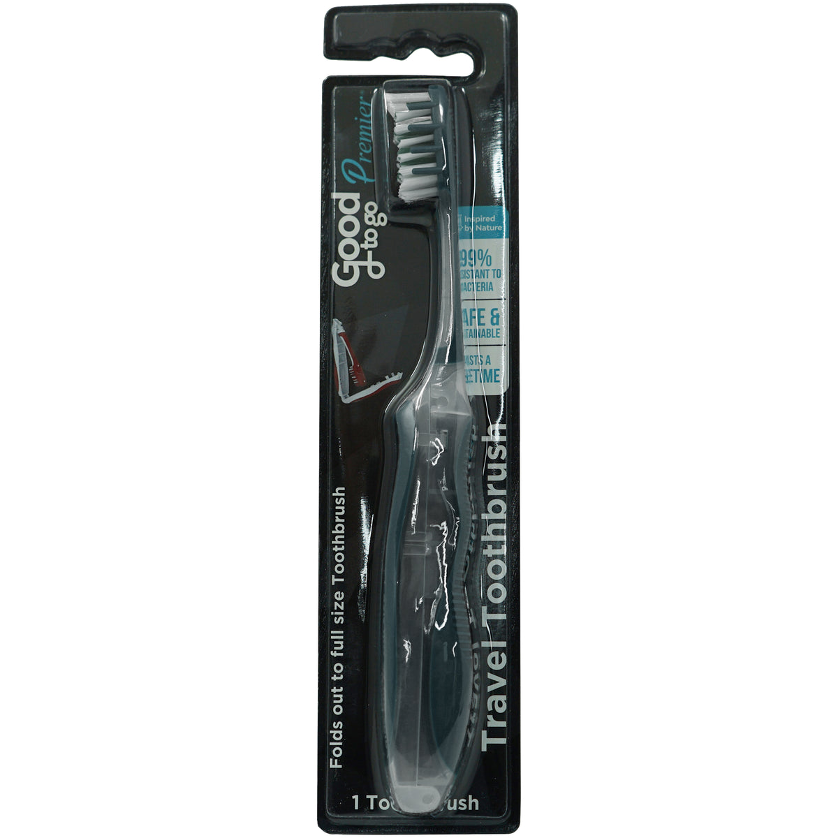Good To Go™ Premier Trifold Travel Toothbrush