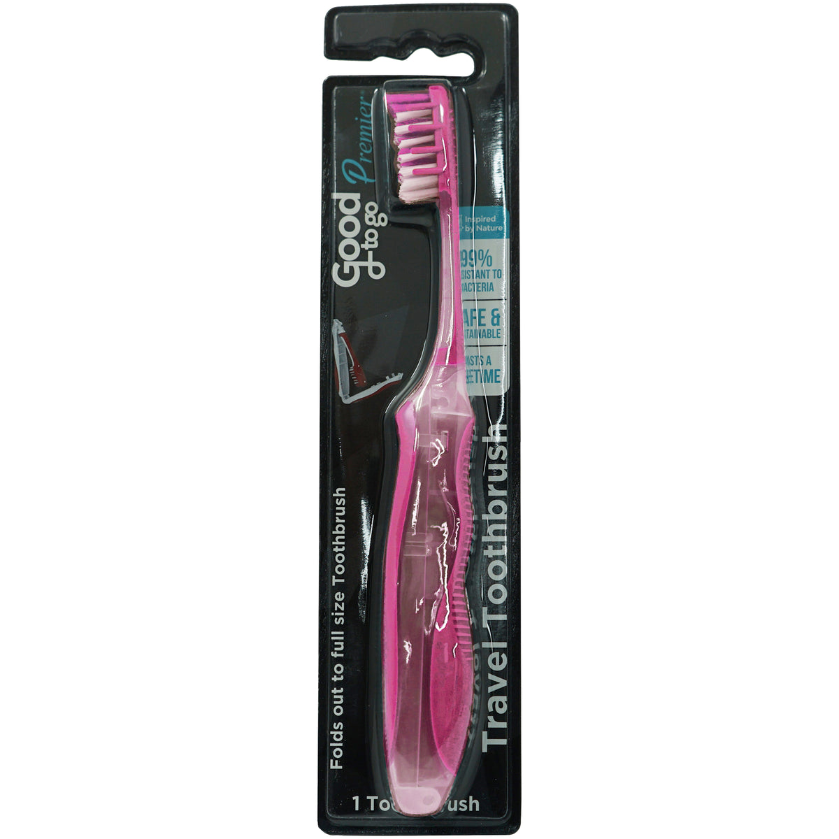 Good To Go™ Premier Trifold Travel Toothbrush