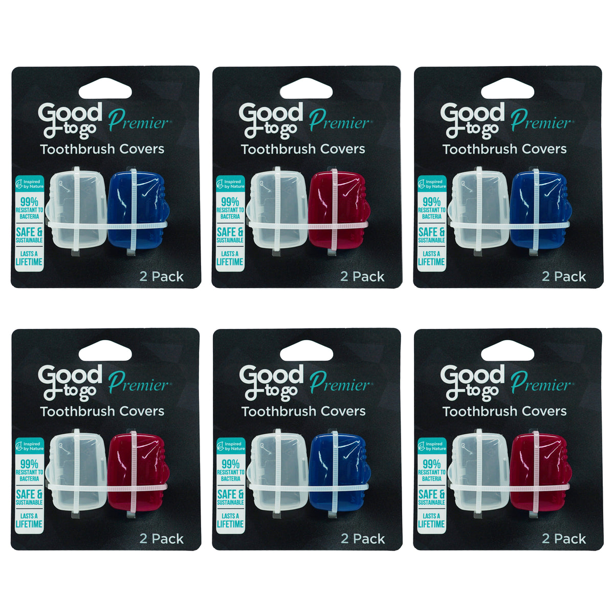 Good To Go™ Premier Toothbrush Covers - 2pk