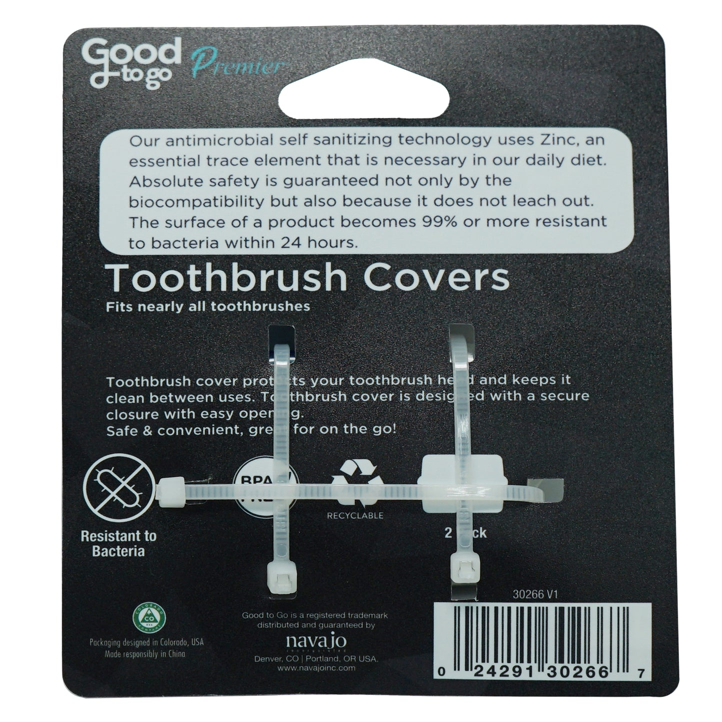 Good To Go™ Premier Toothbrush Covers - 2pk