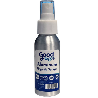 Good to Go 2oz Travel Size Aluminum Bottle With Fingertip Sprayer