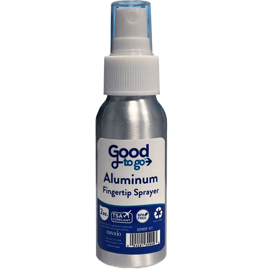 Good to Go 2oz Travel Size Aluminum Bottle With Fingertip Sprayer
