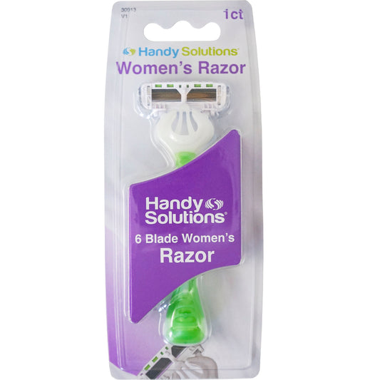 Handy Solutions Premium Women's Razor 6 Blades Disposable 1ct