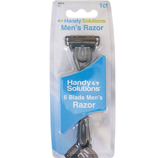 Handy Solutions Premium Men's Razor 6 Blades Disposable 1ct
