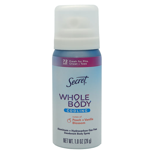 Secret Whole Body Spray Peach Vanilla 1oz