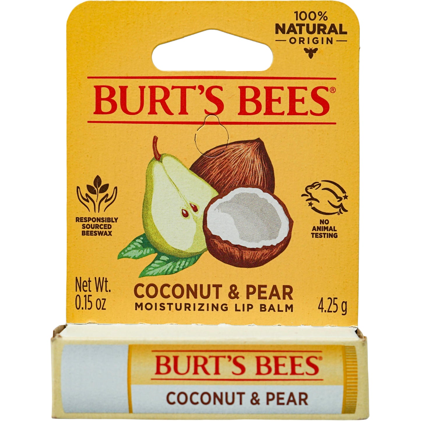 Burts Bees Coconut & Pear Moisturizing Lip Balm - 0.15 oz