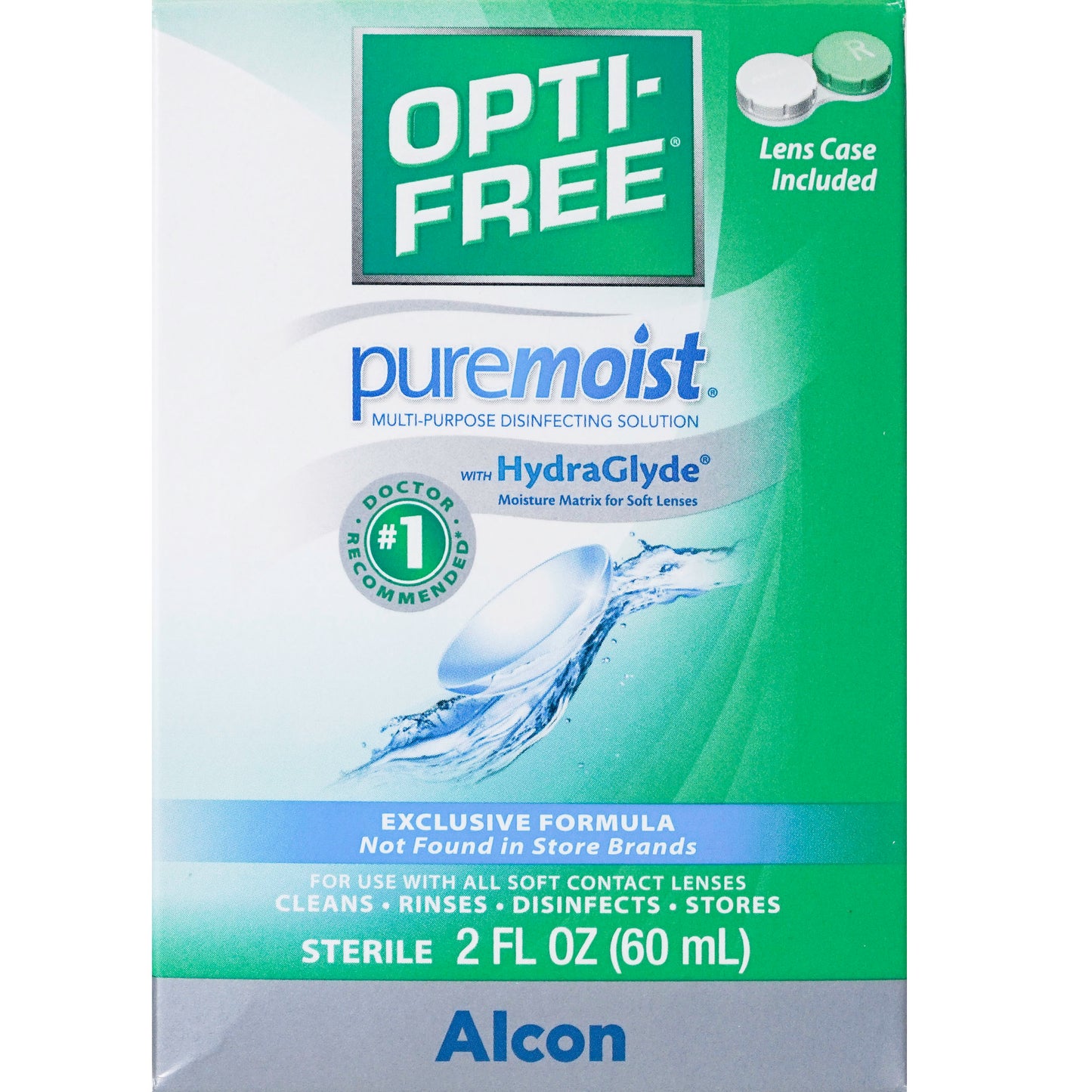 Opti-Free Pure Moist with Lens Case 2 fl oz Travel Size