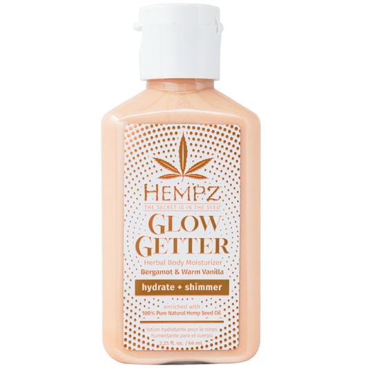 Hempz Glow Getter Body Moisturizer 2.25oz Travel Size