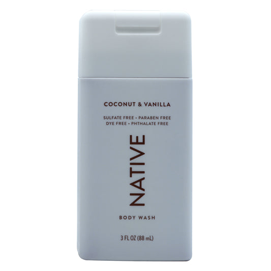 Native Coconut & Vanilla Body Wash 3oz