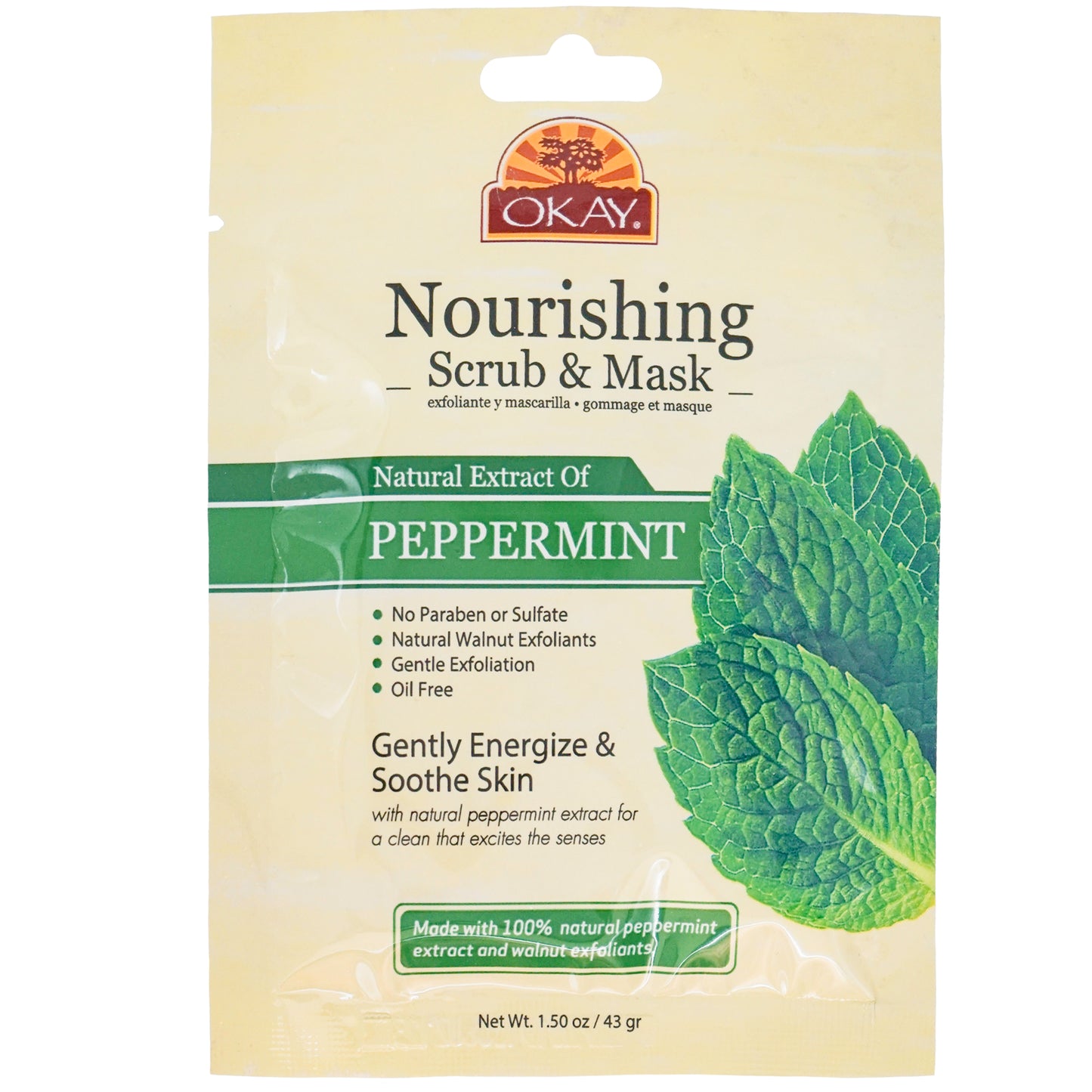 Okay Nourishing Peppermint Scrub and Mask 1.5oz