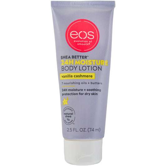 EOS Shea Better 24 Hour Moisture Body Lotion Vanilla Cashmere 2.5 oz Travel Size