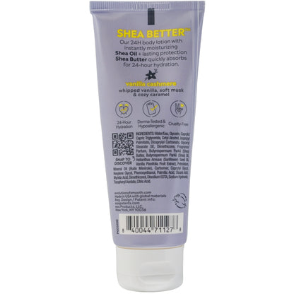 EOS Shea Better 24 Hour Moisture Body Lotion Vanilla Cashmere 2.5 oz Travel Size