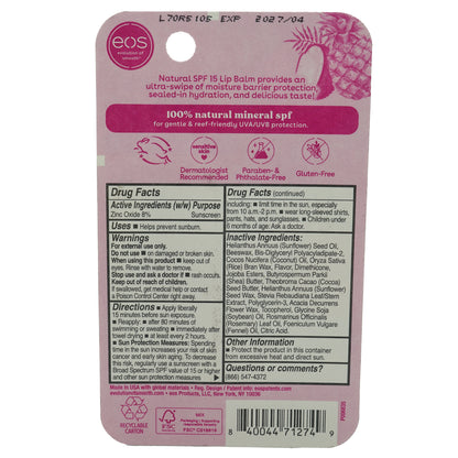 EOS SPF 15 Natural Pineapple Coconut Lip Balm 0.14OZ