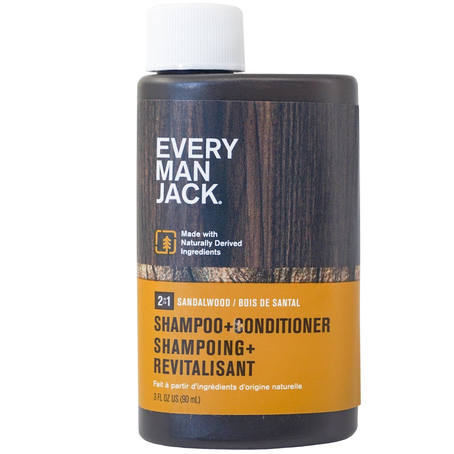 Every Man Jack 2in1 Shampoo & Conditioner Flask Sandalwood 3oz