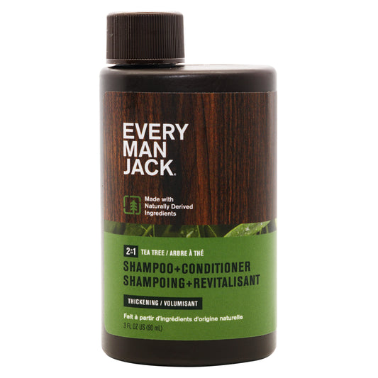 Every Man Jack 2in1 Shampoo & Conditioner Flask Tea Tree 3oz