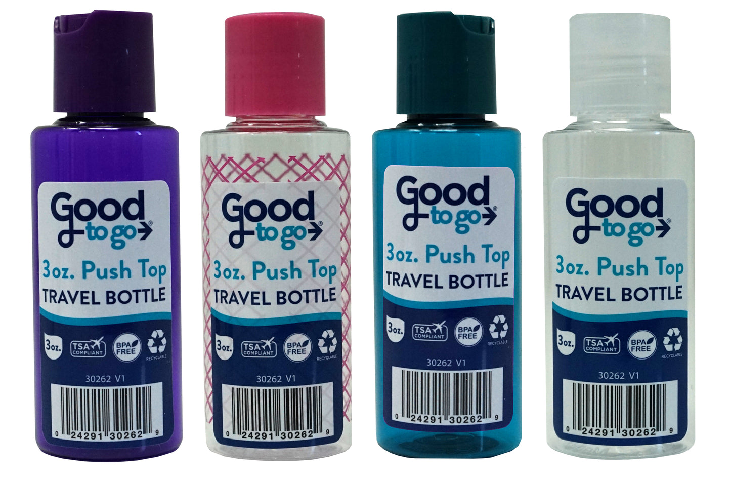 Good To Go™ 3oz Push Top Bottle - Pack of 8