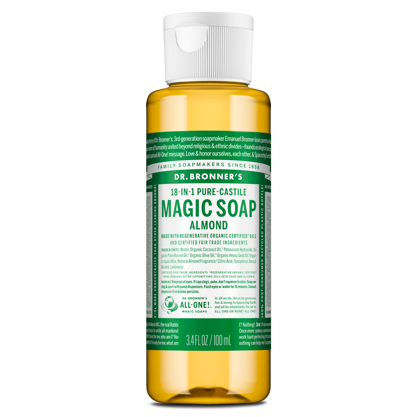 Dr. Bronner's Pure Castile Almond Soap 3.4oz