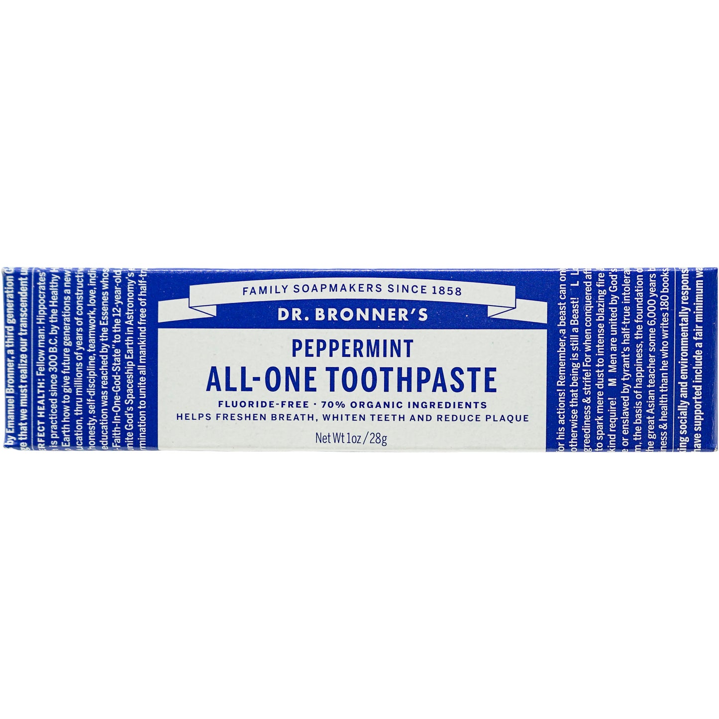 Dr Bronner's Peppermint Toothpaste - 1 oz Travel Size