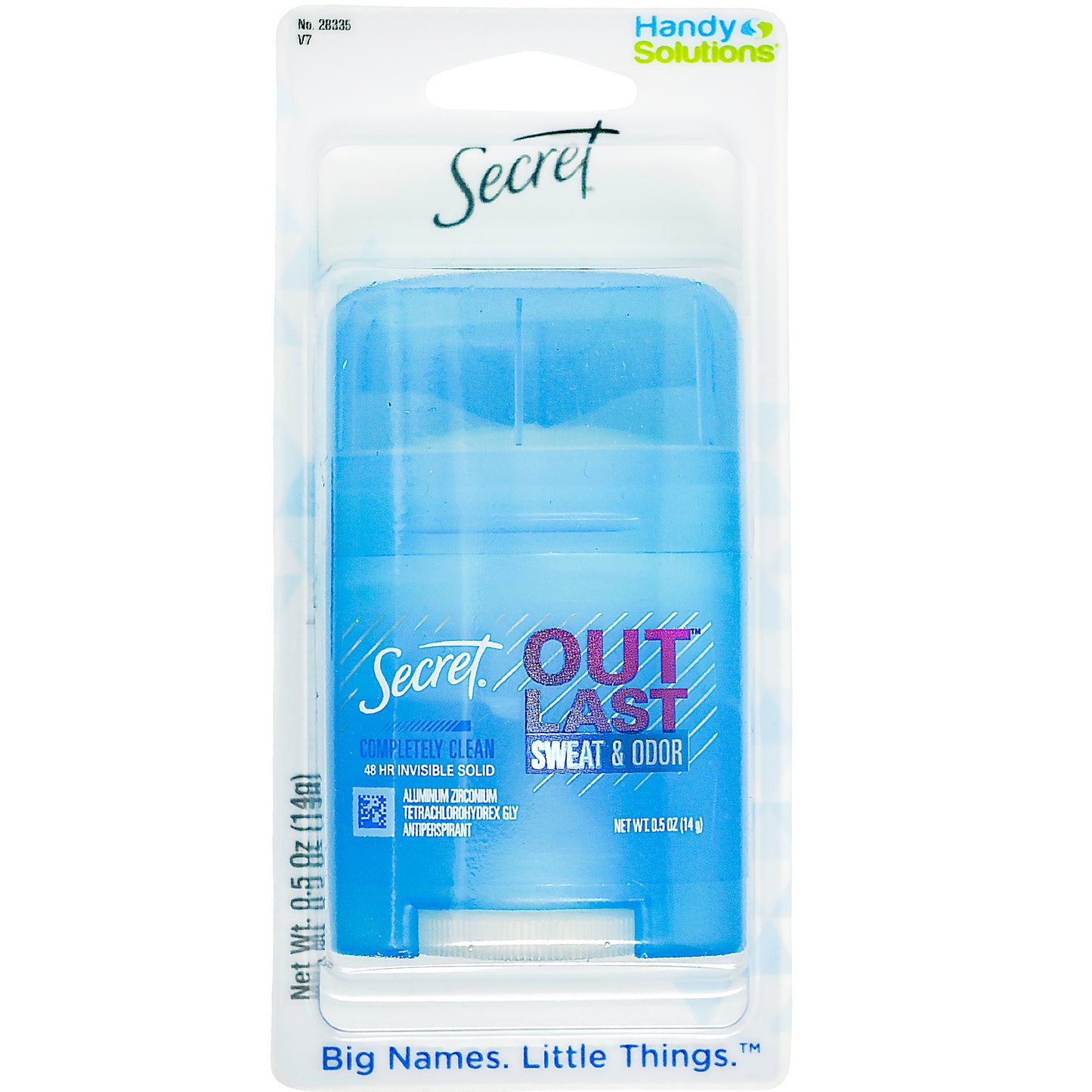 Secret Outlast Invisible Solid Antiperspirant Trial Size 0.5 oz Stick