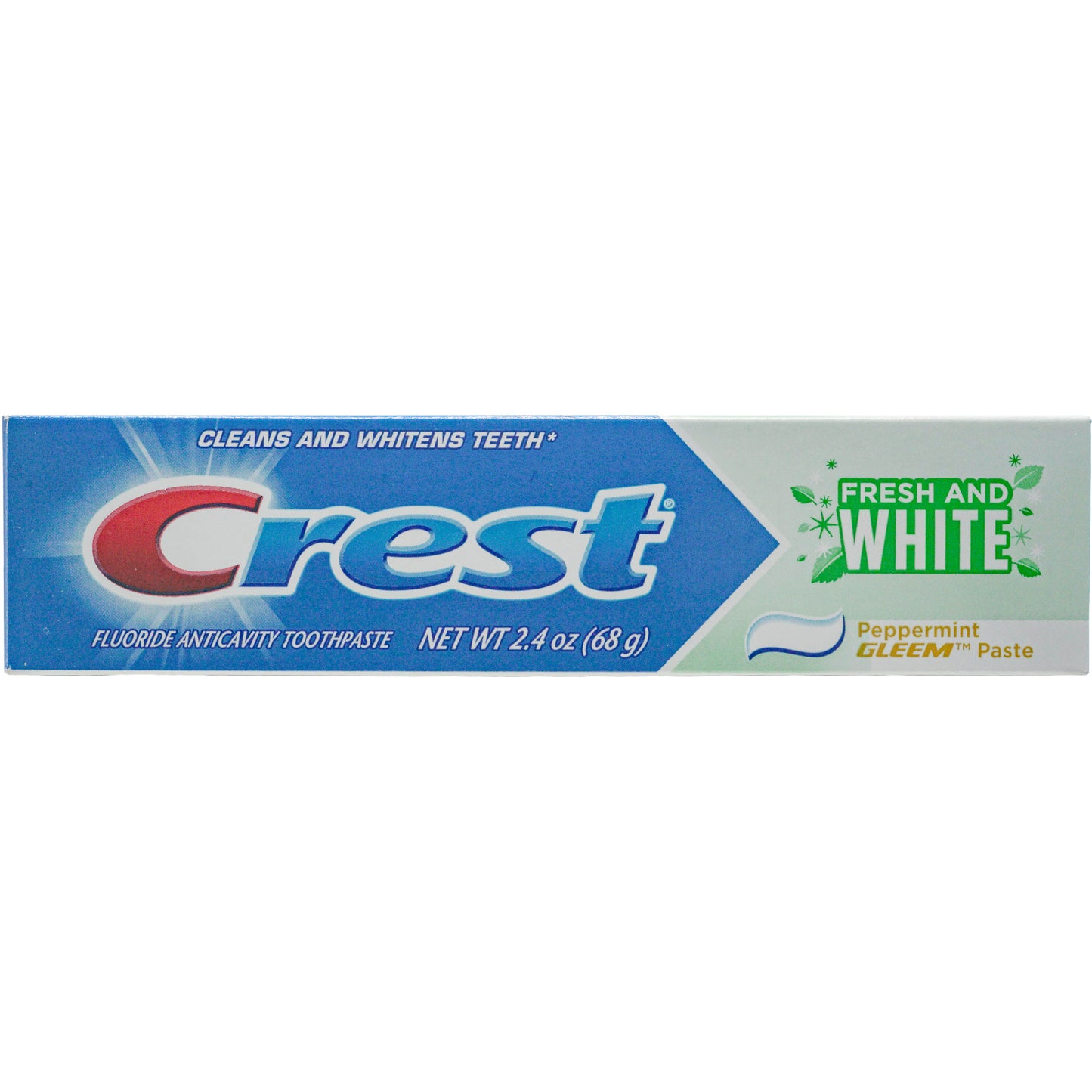 Crest Fresh and White with Gleem Toothpaste Tube - 2.4 oz