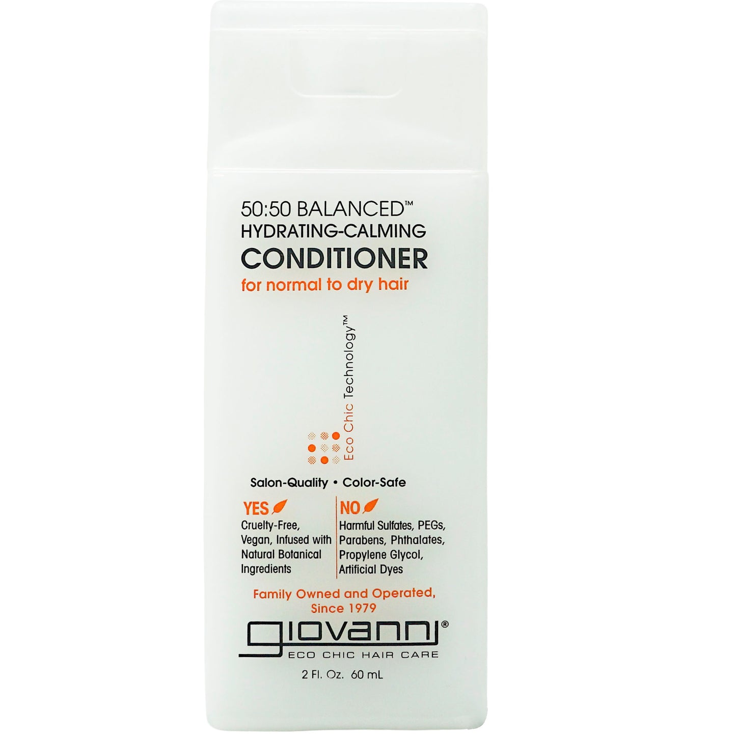 Giovanni® 50:50 Balanced™ Hydrating-Calming Conditioner For Normal To Dry Hair 2 fl oz / 60 ml Bottle