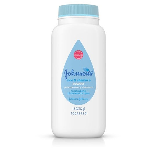 Johnson's Aloe Vitamin E Powder Pure Cornstarch 1.5 oz