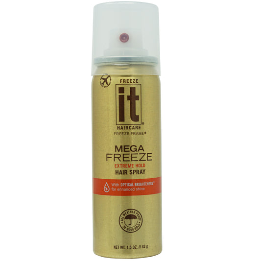 Freeze It Mega Freeze Extreme Hold Aerosol Hair Spray 1.5 oz Trial Size