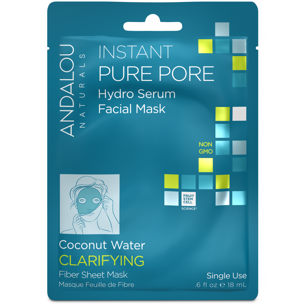 Andalou Naturals Instant Pure Pore Hydro Serum Single Use Facial Mask